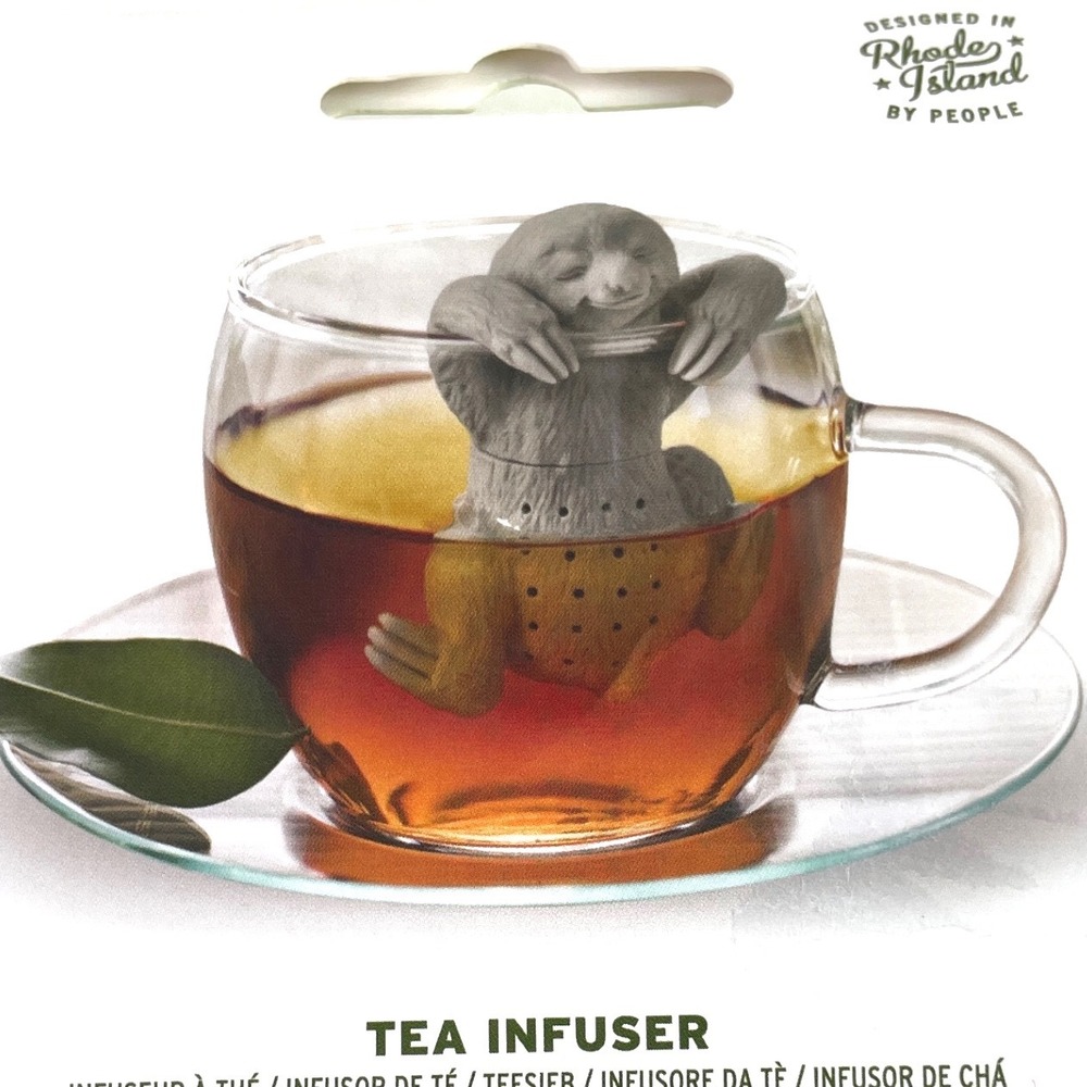 Sloth Tea Infuser Silicone by Fred Slow Brew Loose Leaf Steeper Gray 5186511